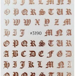 Sticker Letra Gotica Dorada XF 3262