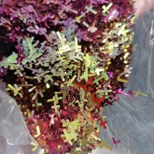 Decoración Cruces Dorado Camaleon