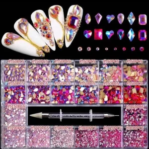 Caja de Cristales Fucsia