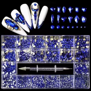 Caja de Cristales de Figura Azul